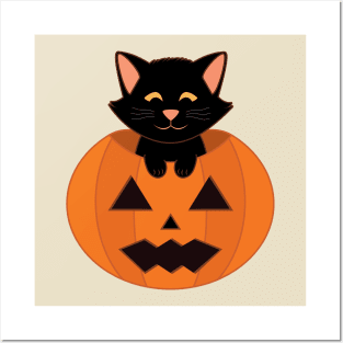 Pumpkin Kitty Posters and Art